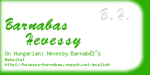 barnabas hevessy business card